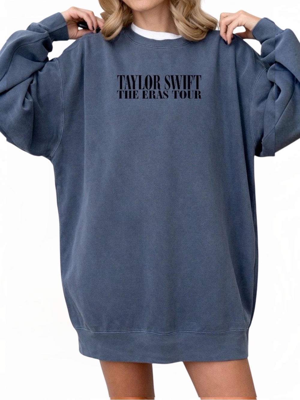 NWT Taylor Swift The Eras Tour Blue Crewneck Sweatshirt